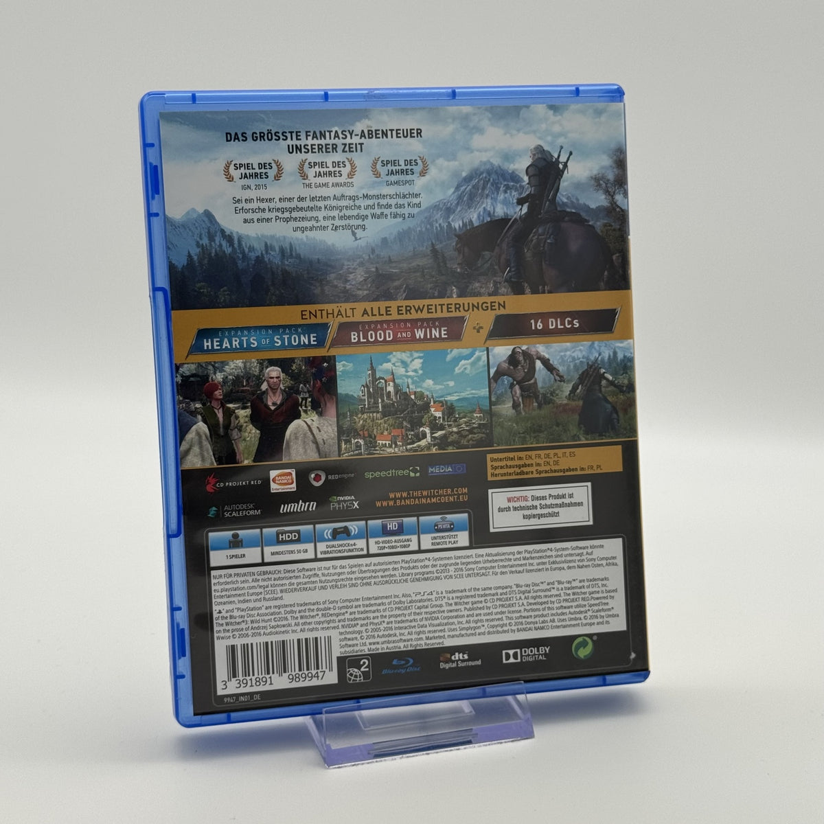 The Witcher 3 - Wild Hunt - Playstation 4 PS4 - CiB - PAL - Zustand Sehr Gut