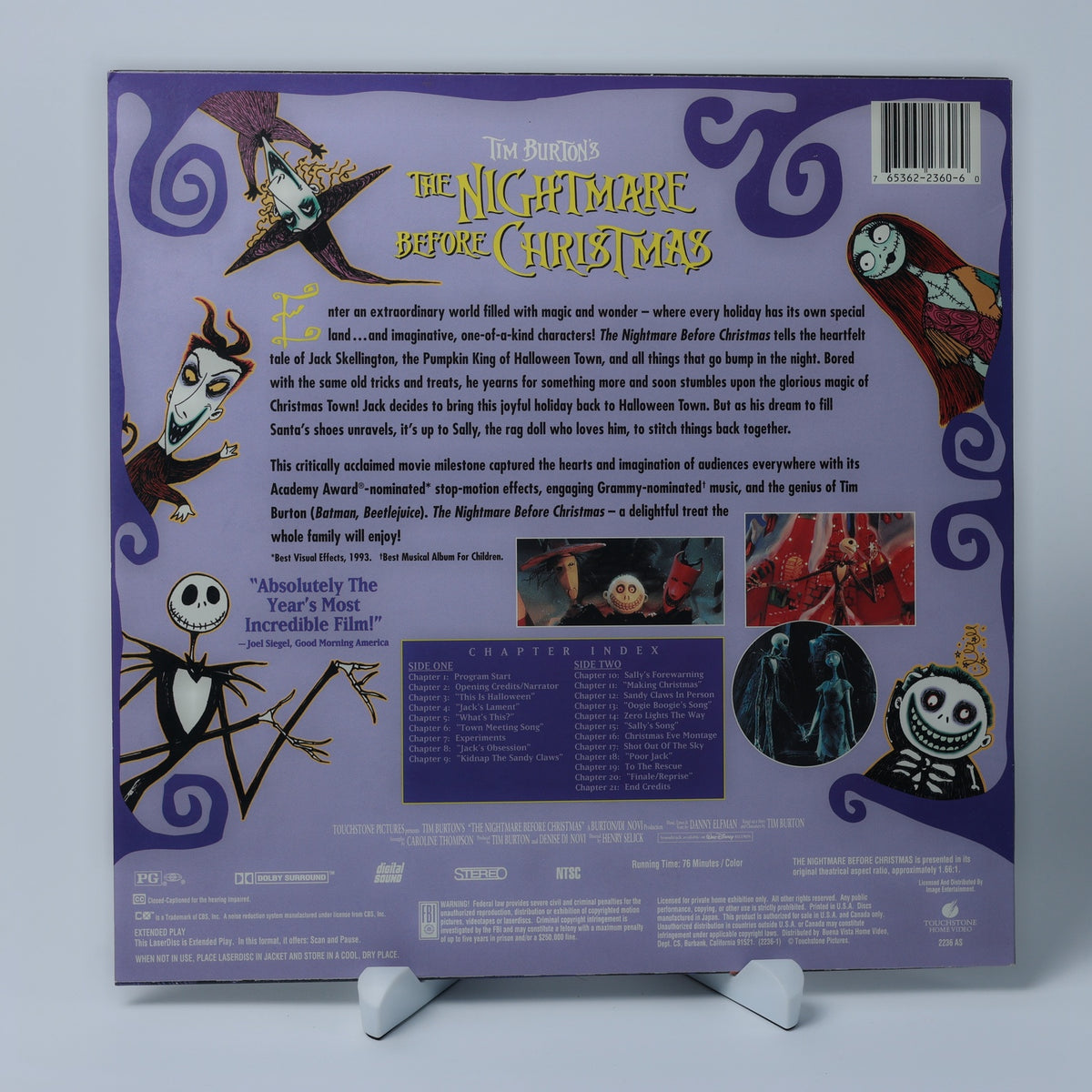 Tim Burton's the Nightmare Before Christmas - LaserDisc - Zustand Sehr Gut