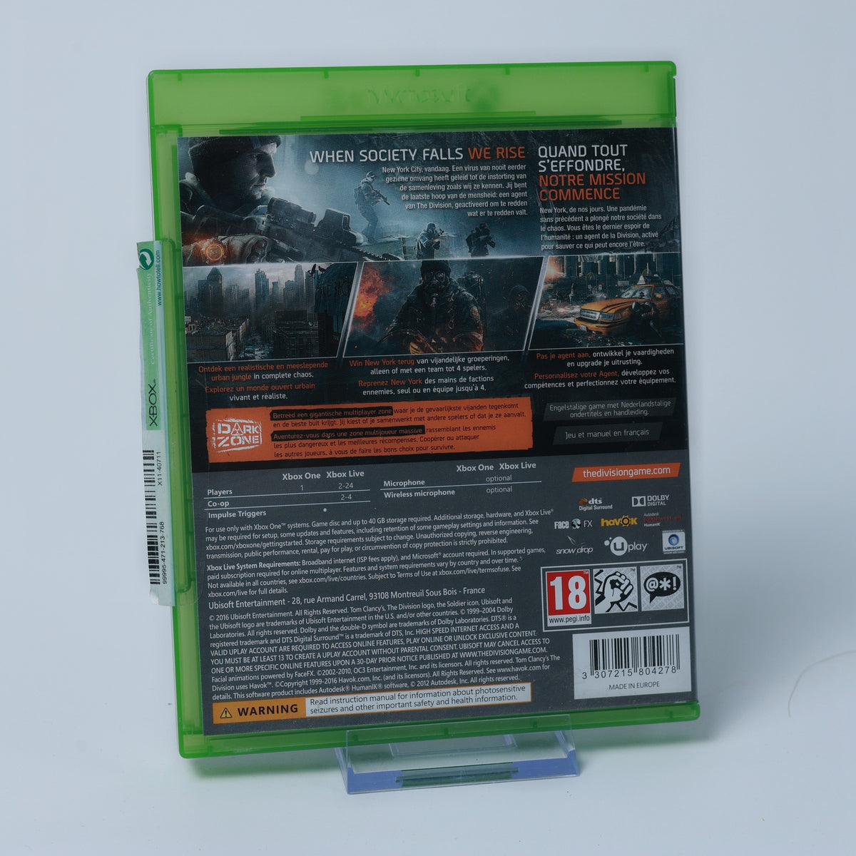 Tom Clancy's the Division - Xbox One - CiB - PAL - Englisch - Zustand Sehr Gut