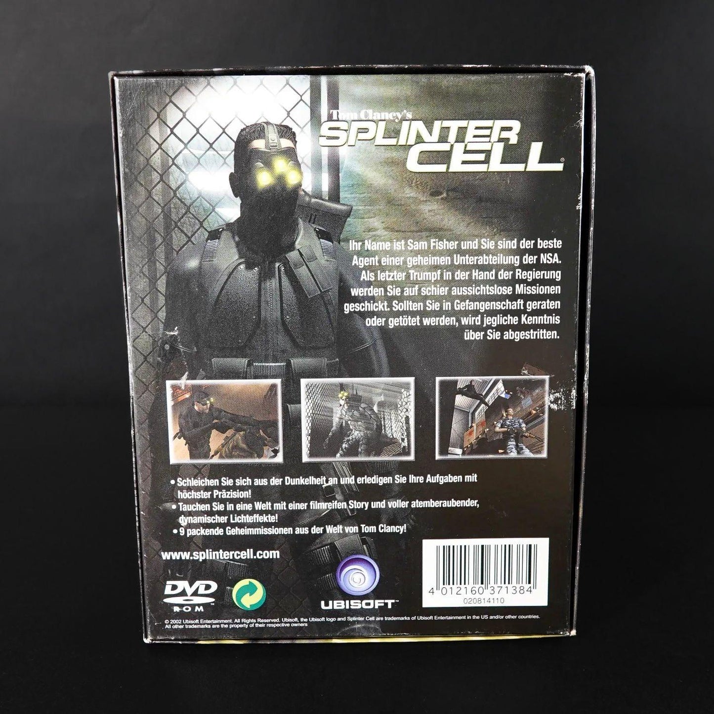 Tom Clancy's Splinter Cell - PC DVD-ROM Spiel in Big Box - Zustand Sehr Gut