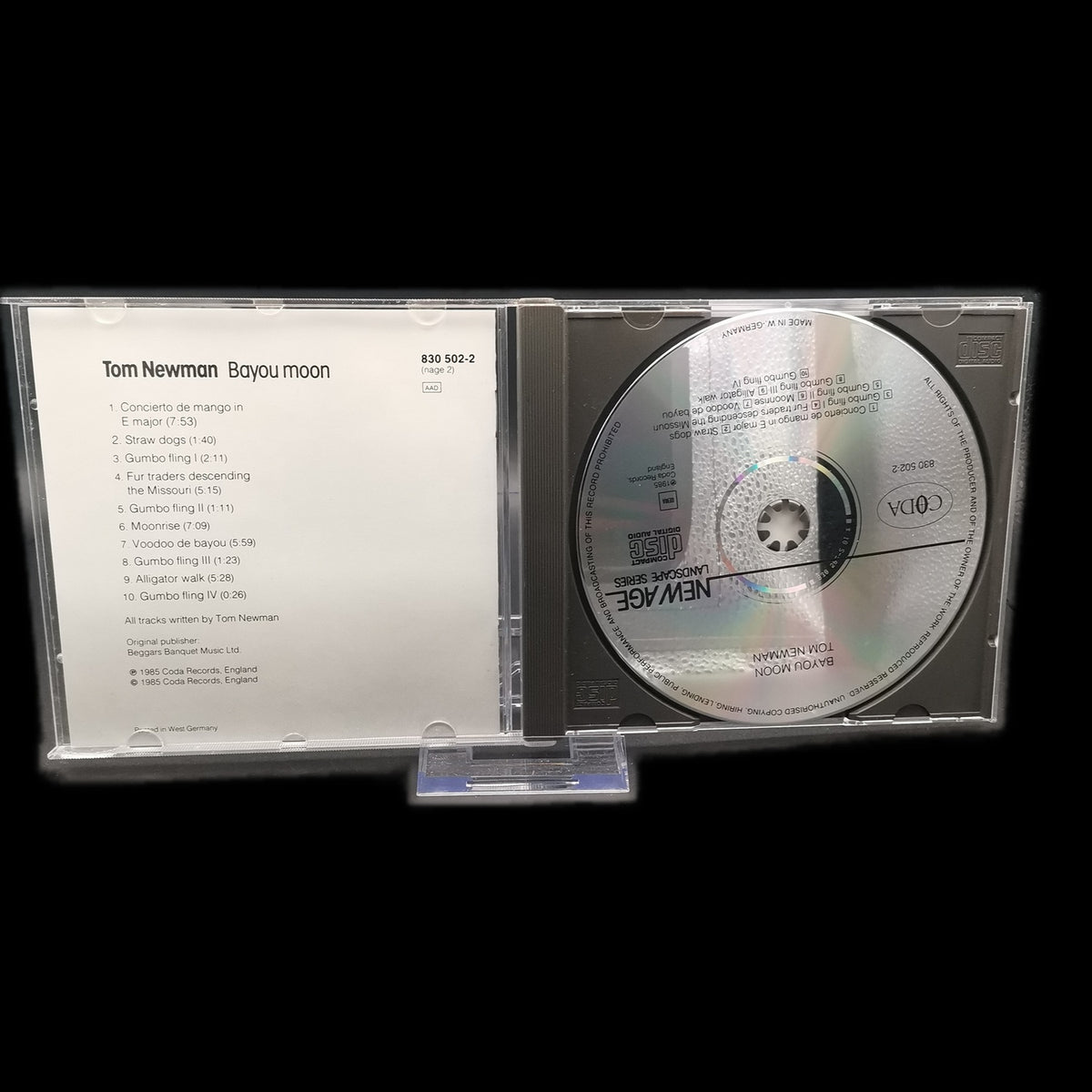 Tom Newman - Bayou moon - 1985 - CD - New Age - Album - Landscape - Gebraucht