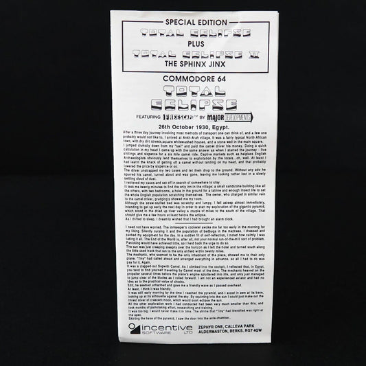 total-eclipse-special-edition-commodore-64-c64-diskette-cib-anleitung-und-poster-2 - Utopia Collectibles