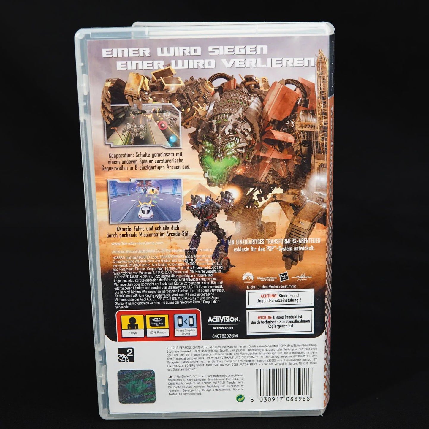 Transformers Die Rache - Playsation Portable PSP Essentials - CiB - PAL Deutsch