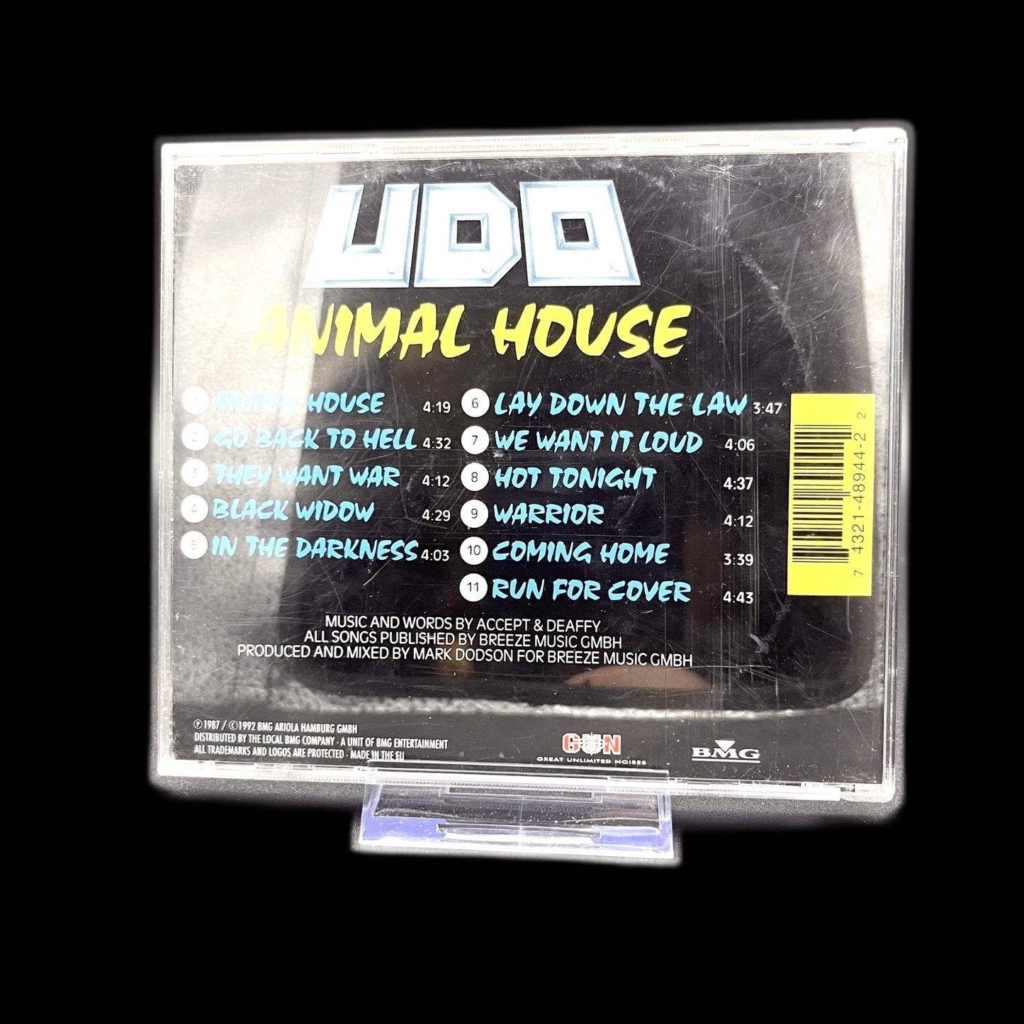 U.D.O - Animal House - CD - Metal - Album - 1992 - BMG Ariola - Gebraucht