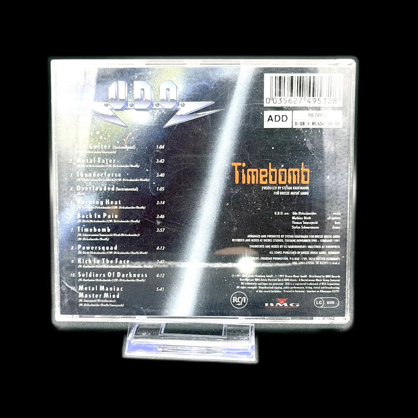 U.D.O - Timebomb - 1991 - Heavy Metal - Album - CD - BMG Ariola - Gebraucht