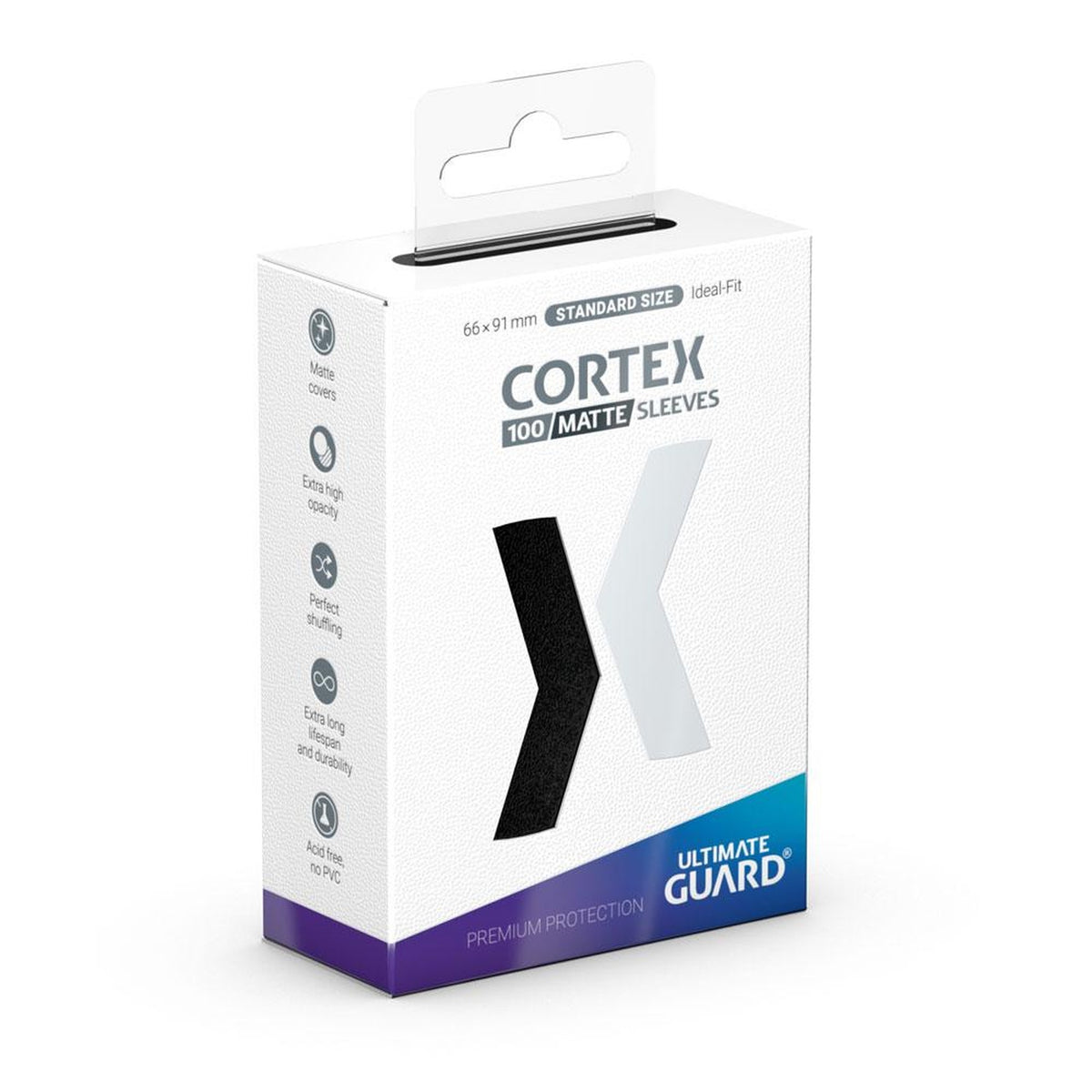 Ultimate Guard Cortex Sleeves Matte Standard Size (100) - Black - Neu & OVP