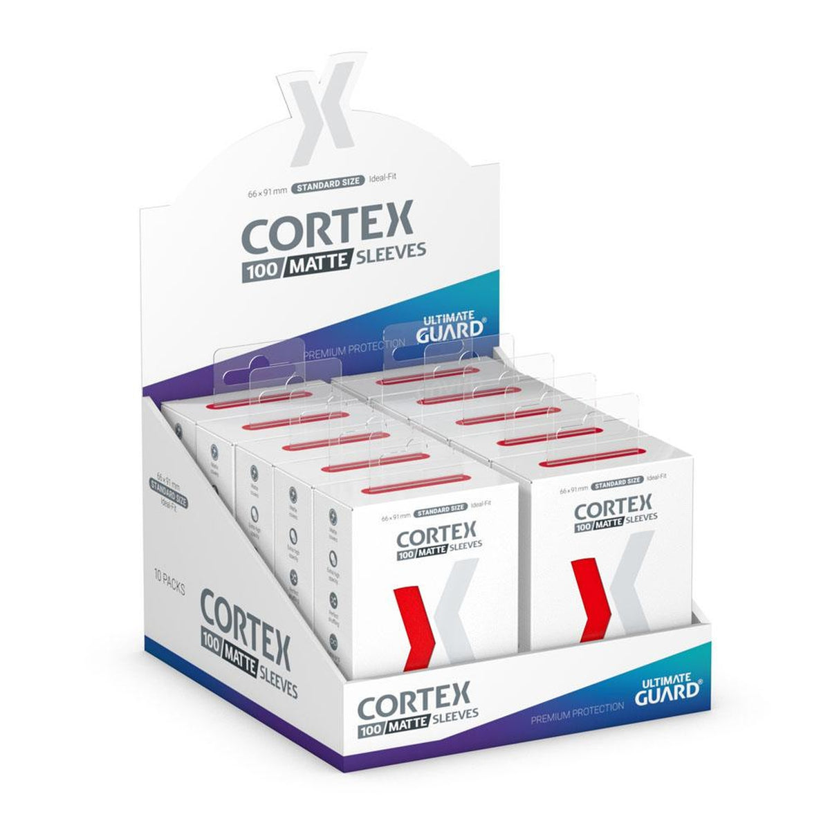 Ultimate Guard Cortex Sleeves Matte Standard Size (100) - Red - Neu & OVP