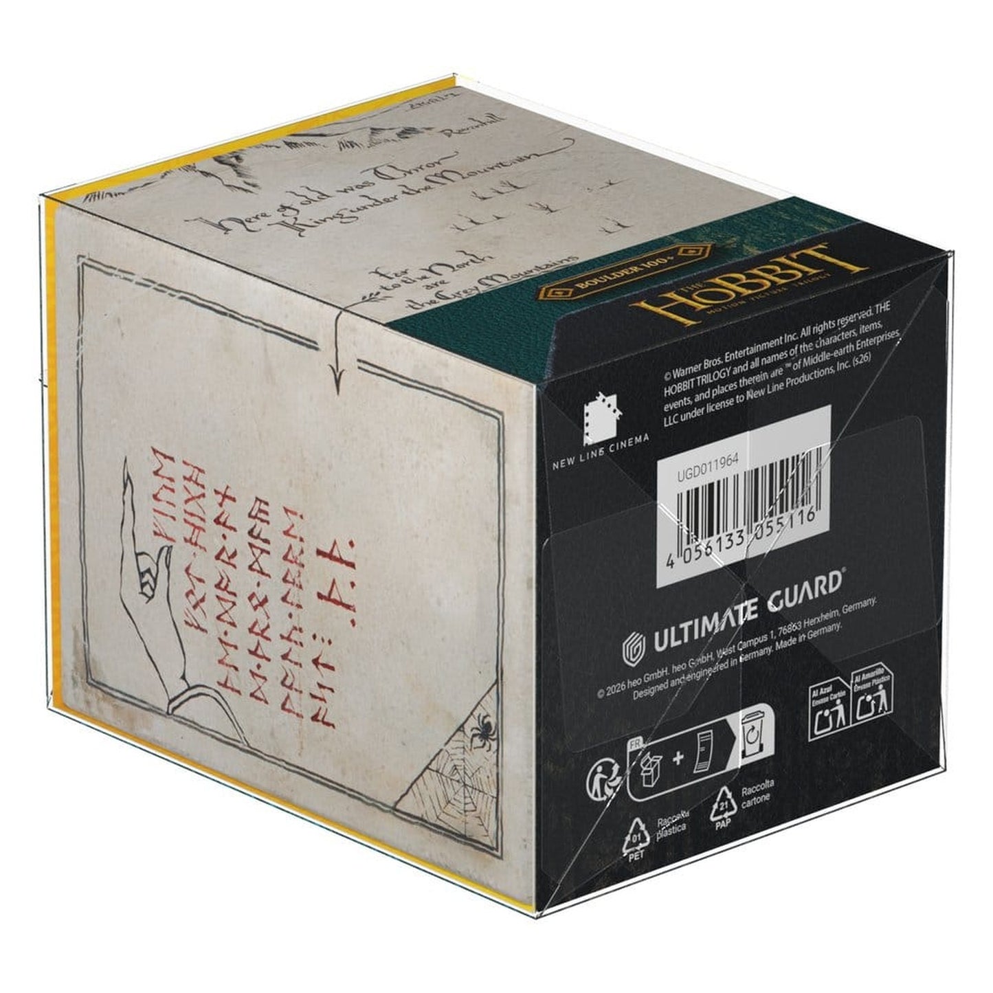 Ultimate Guard RTE Boulder 100+ The Hobbit- Thrór's Map (Glow in - Neu & OVP