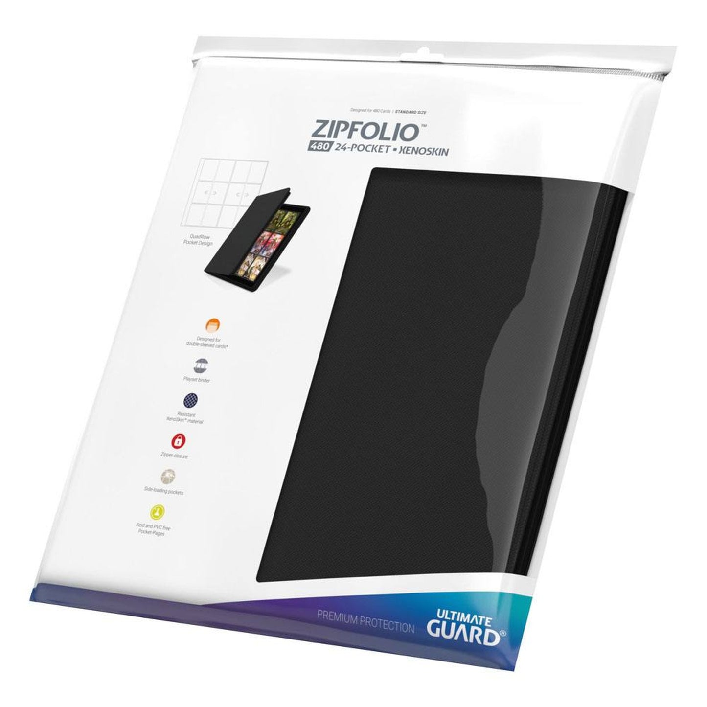 Ultimate Guard Zipfolio 480 24-Pocket Xenoskin - Black - Neu & OVP