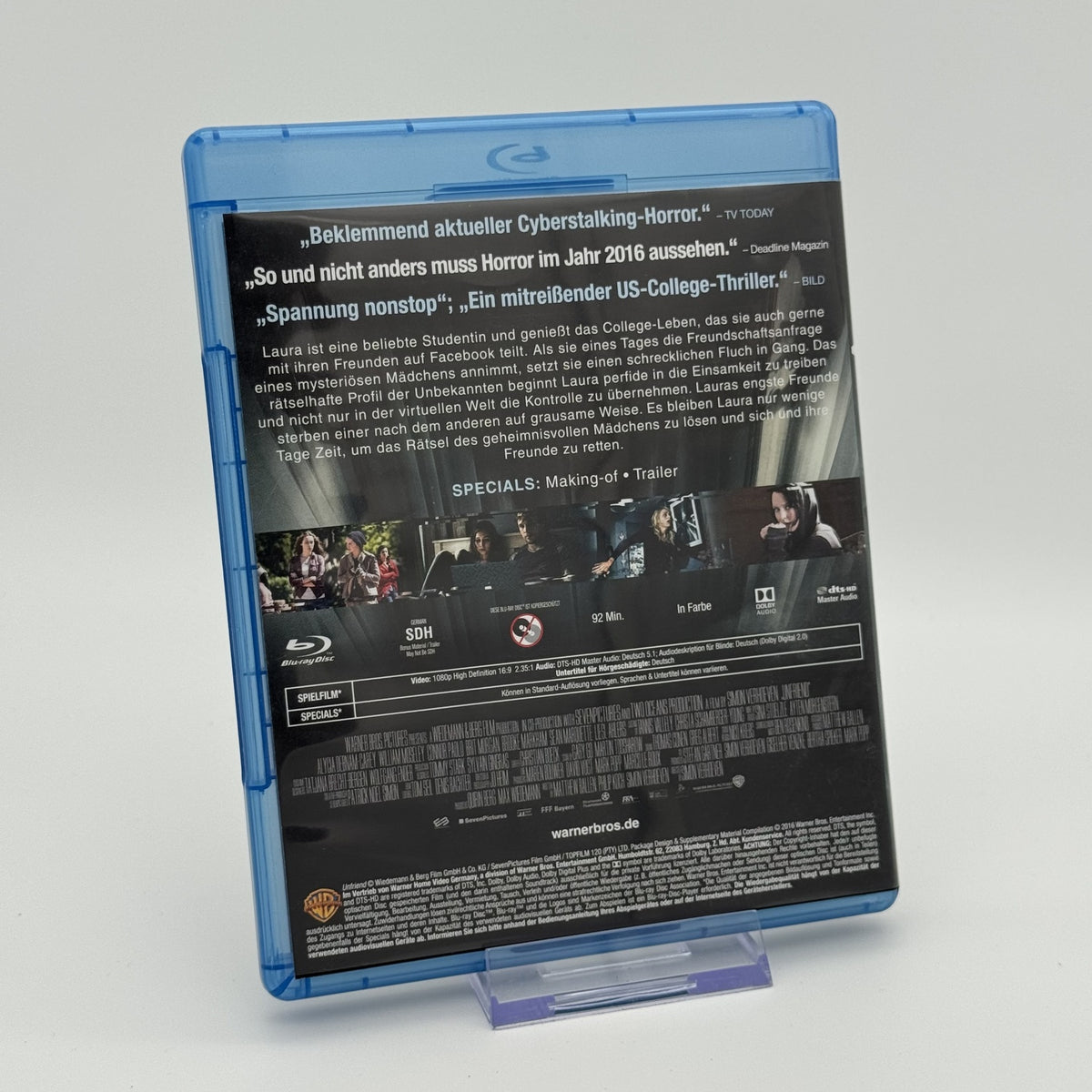 Unfriend - Amaray - Blu-Ray - Film - Alycia Debnam-Carey - Zustand Sehr Gut