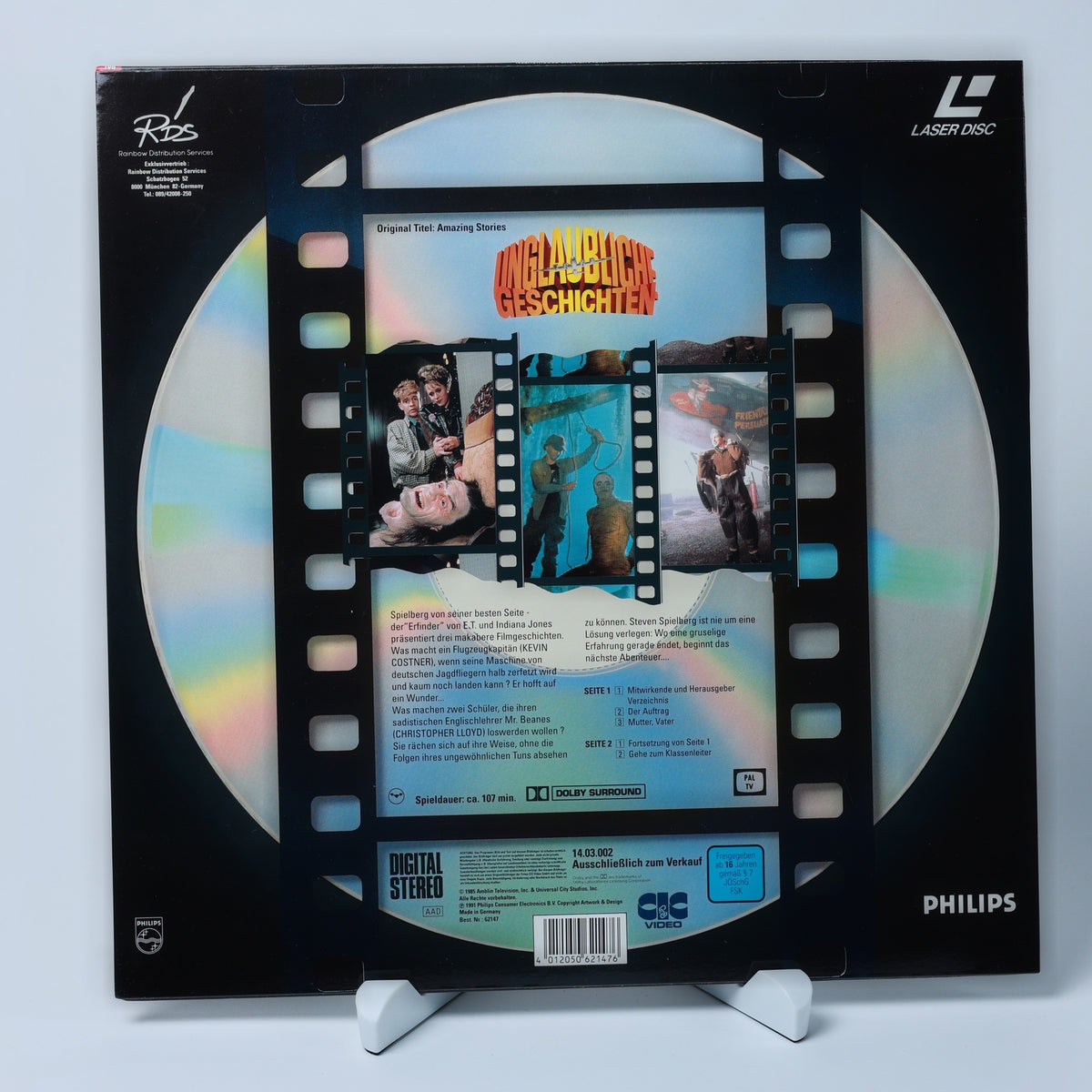Unglaubliche Geschichten - LaserDisc - Amazing Stories - Zustand Sehr Gut