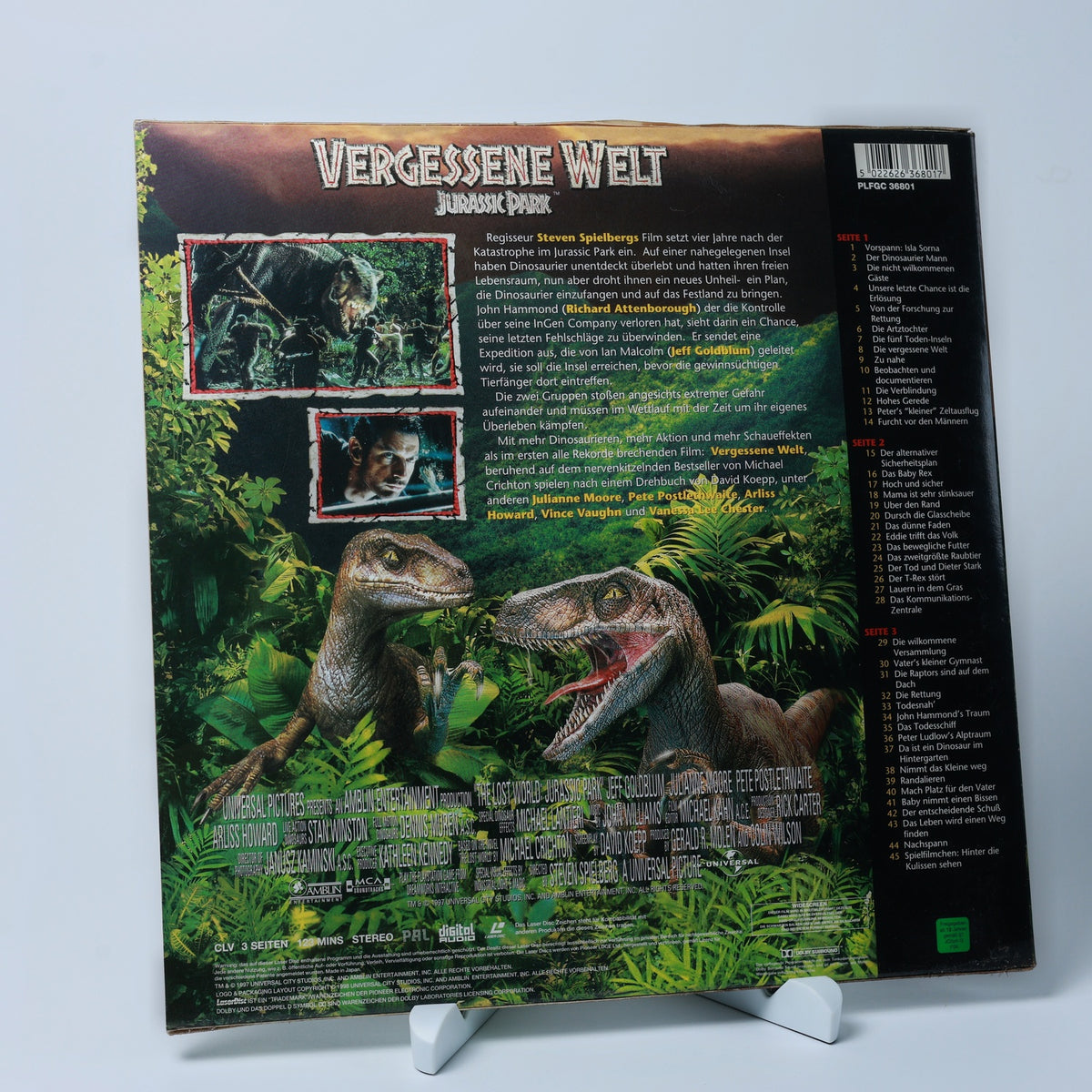 Vergessene Welt: Jurassic Park - Widescreen Edition - LaserDisc - Zustand Gut