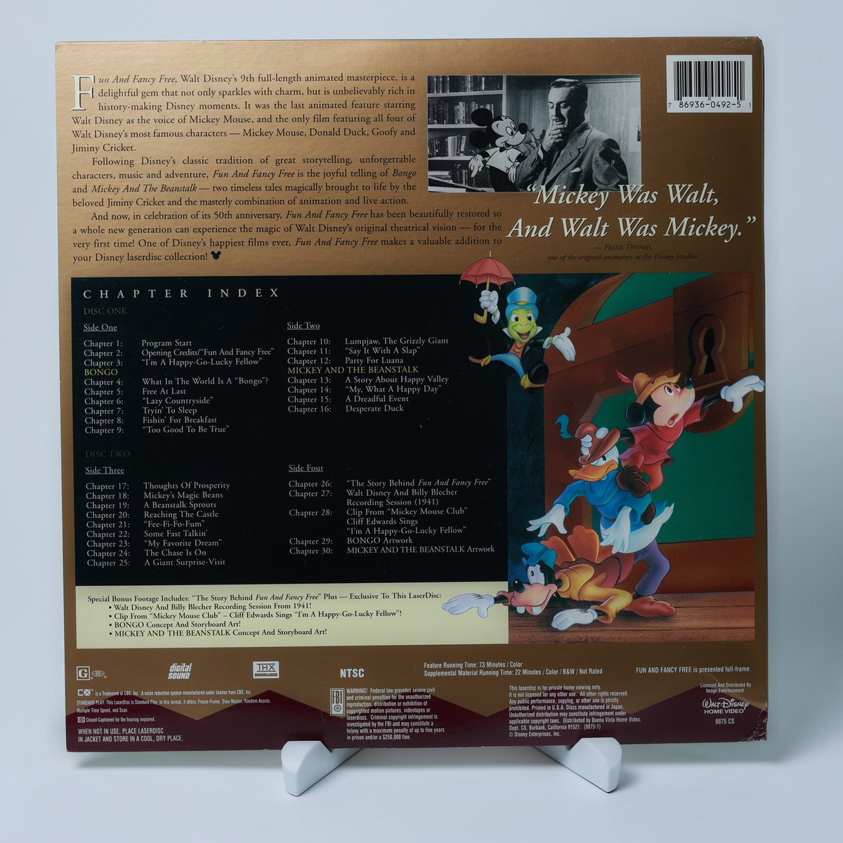 Walt Disney's Fun and Fancy Free - 50th Anniversary - Zustand Sehr Gut