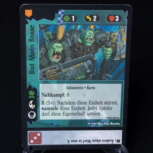 Warhammer 40K CCG: Bad Moon Bosse - Invasion Verdicon - Super Rare HOLO - EX