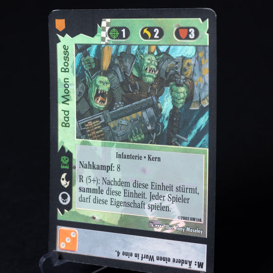 Warhammer 40K CCG: Bad Moon Bosse - Invasion Verdicon - Super Rare HOLO - EX