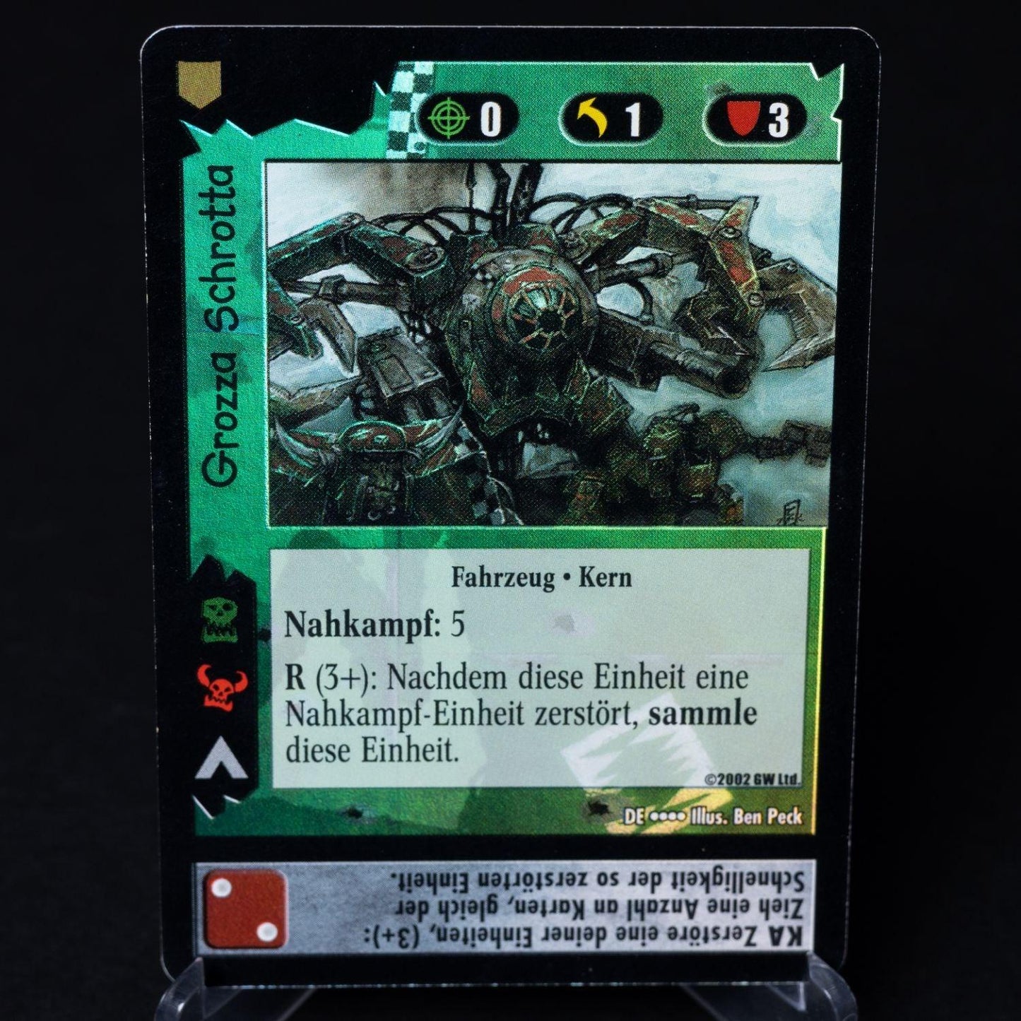 Warhammer 40K CCG: Grozza Schrotta - Dark Entrants - Super Rare HOLO FOIL - EX