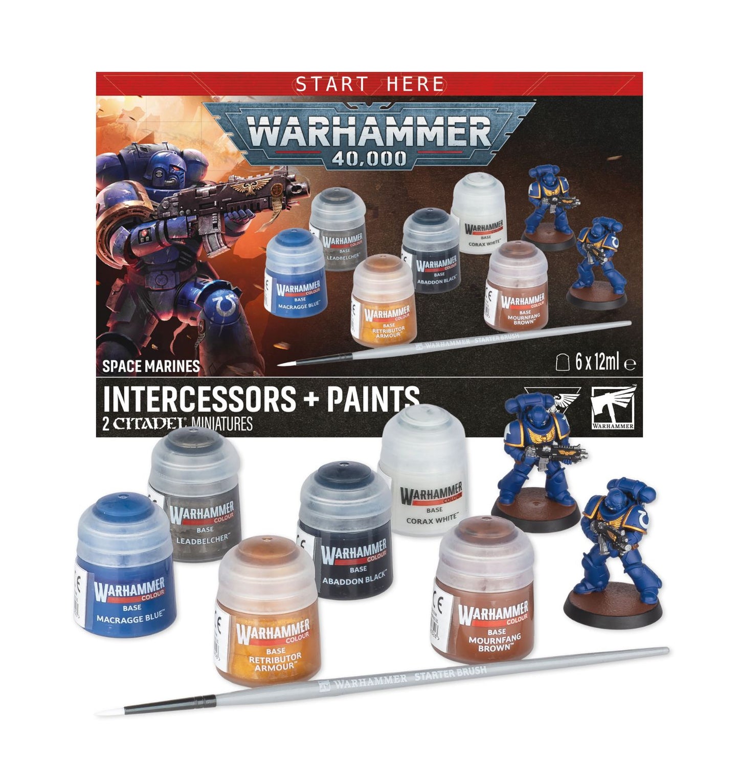 Warhammer: 40K - EINSTEIGERSET - Intercessors + Farbe