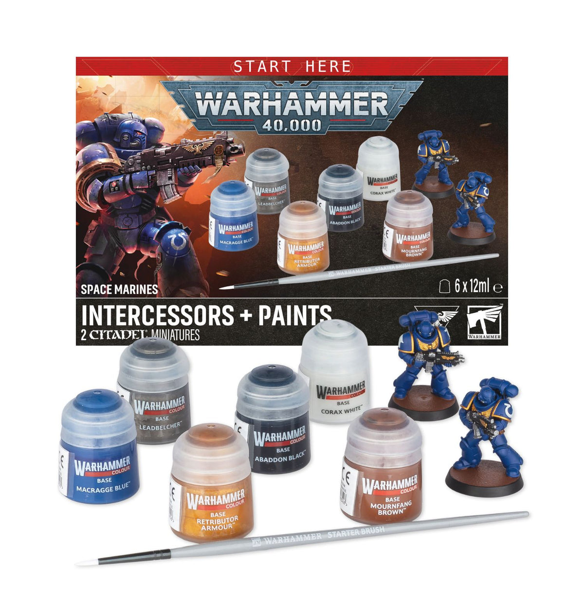 Warhammer: 40K - EINSTEIGERSET - Intercessors + Farbe