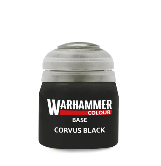 Warhammer Colour Base: Corvus Black 12ml Tabletop Modellbau Farbe