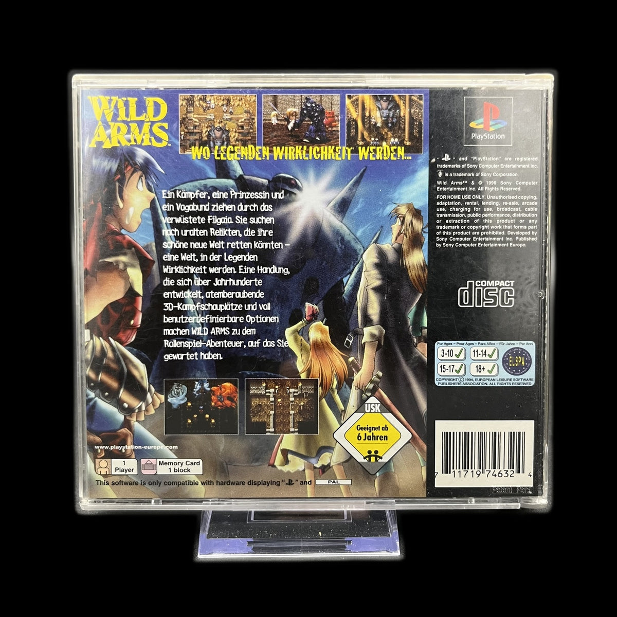 Wild Arms - Playstation PS1 - PAL - deutsch - Rollenspiele - Gebraucht