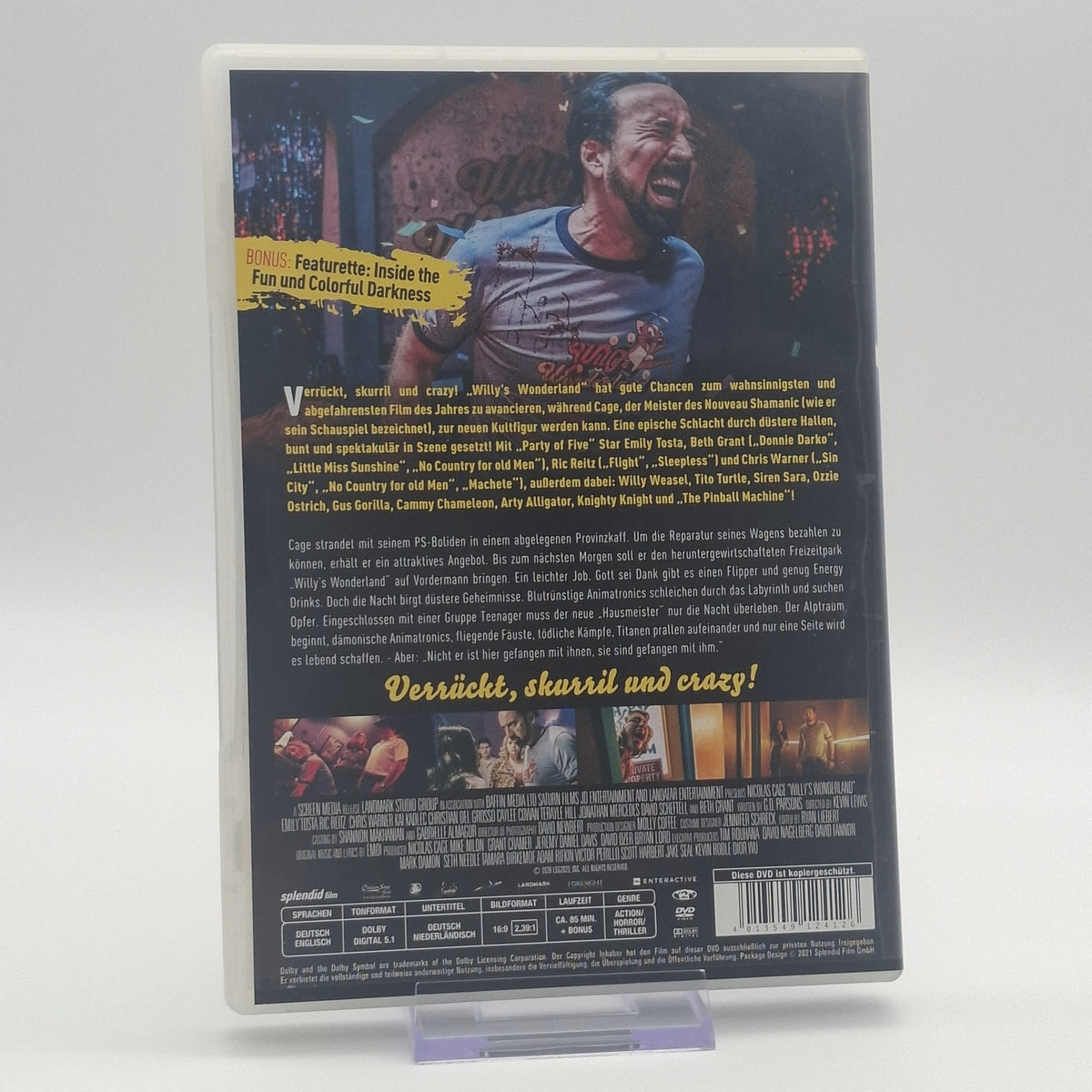 Willy's Wonderland - Nicolas Cage - 2021 - Wendecover - DVD - Film - Zustand Gut