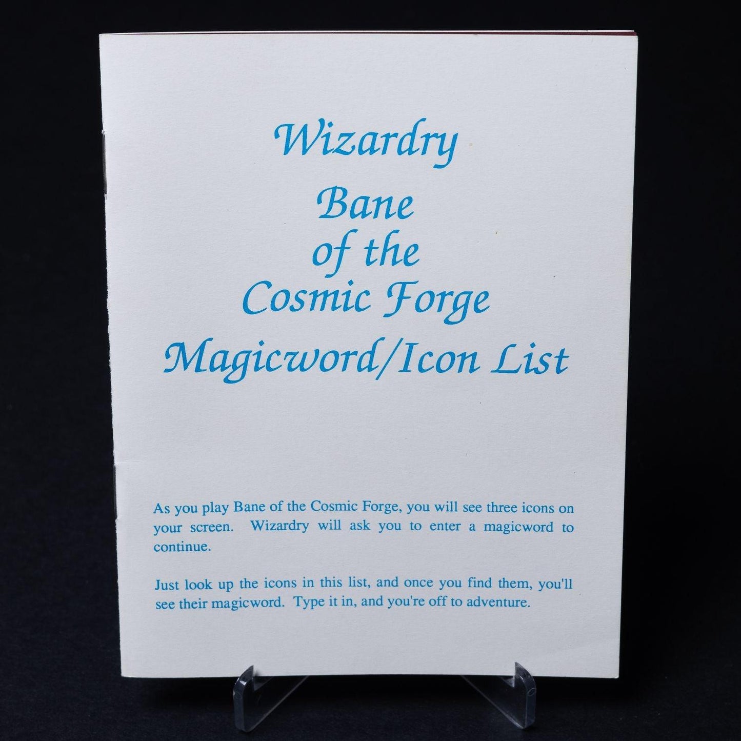 Wizardry: Bane of the Cosmic Forge - PC IBM / MS-DOS 3,5 & 5,25'' - Big Box CiB