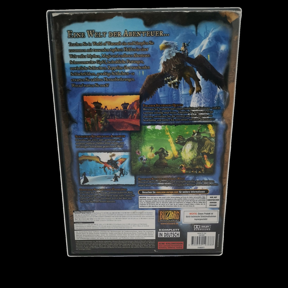 World of Warcraft - PC & Mac CD-ROM - CiB - Rollenspiele - Zustand Gut