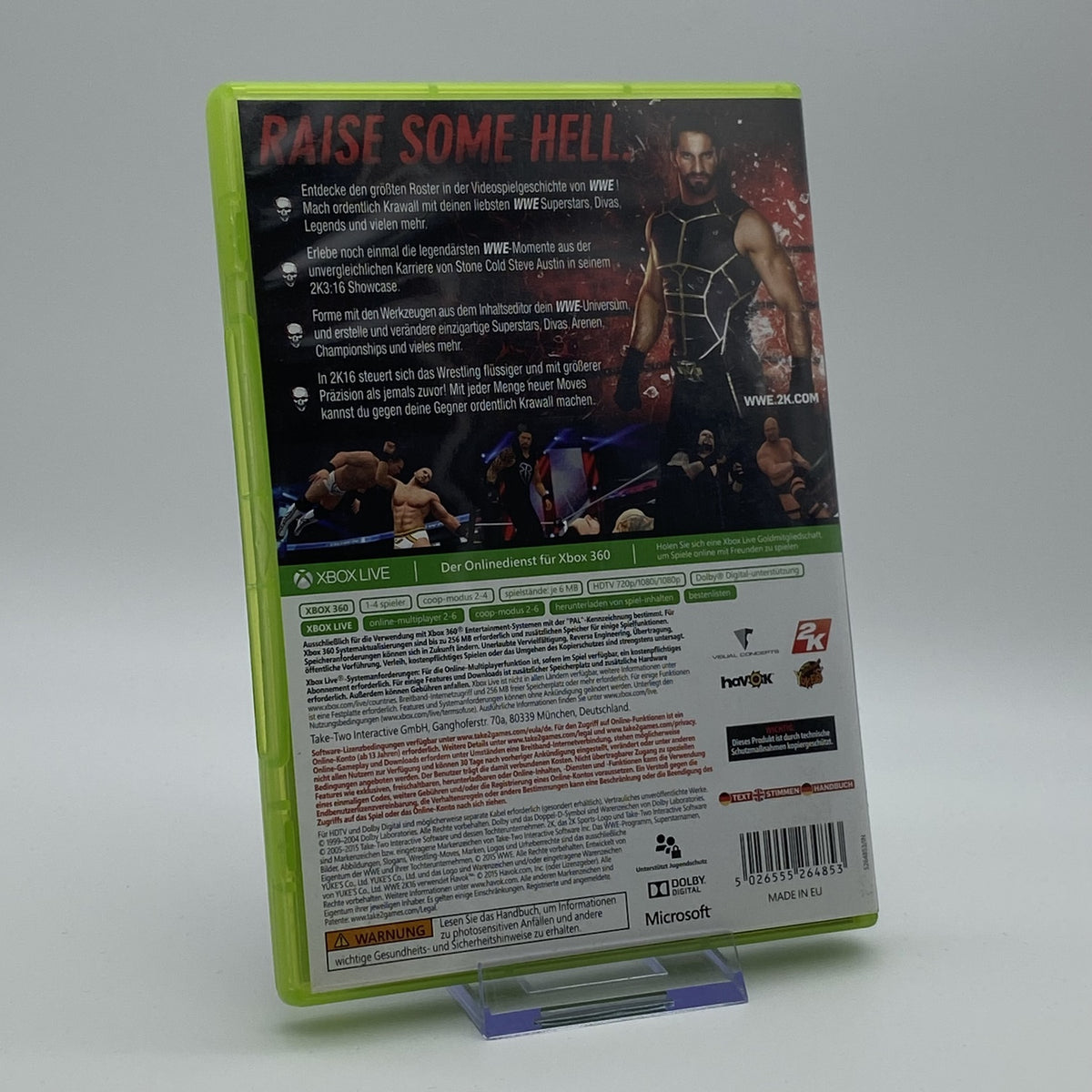 WWE 2K16 - Xbox 360 Spiel - CiB - PAL - Deutsch - Zustand Sehr Gut