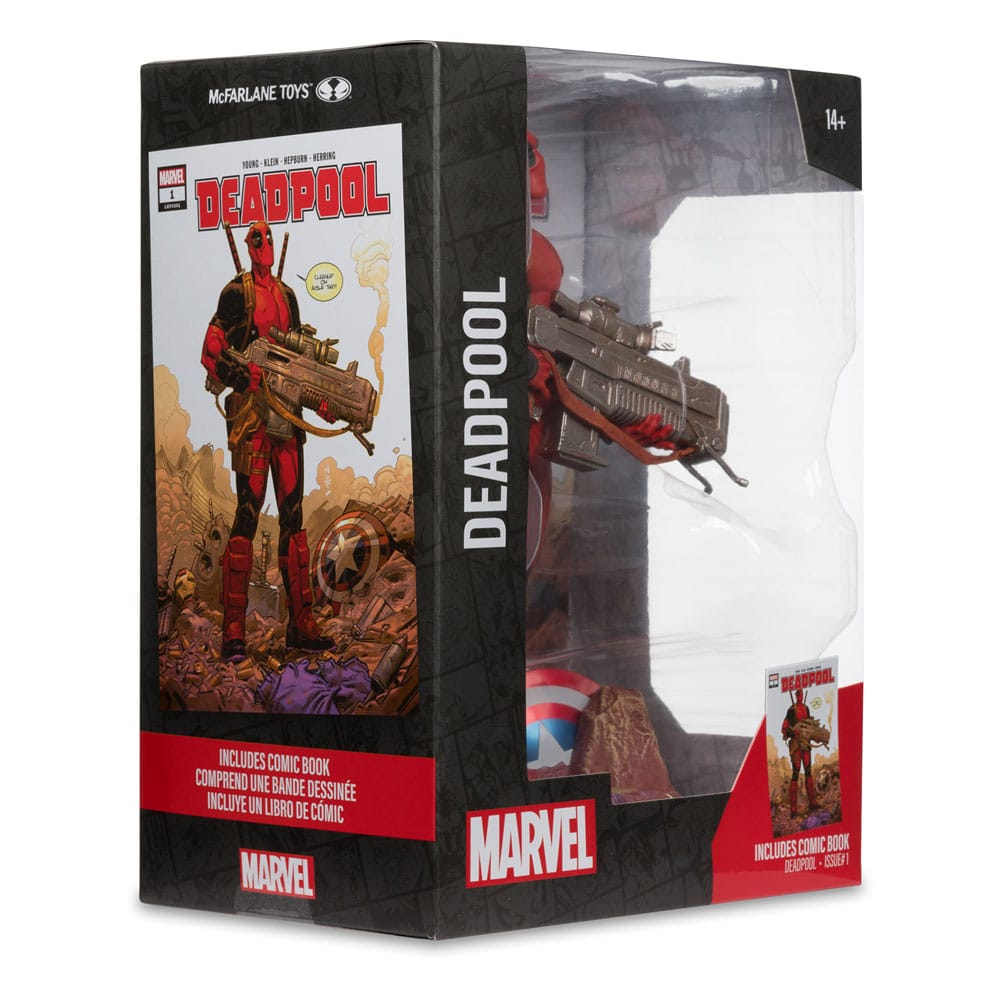 Marvel Deadpool Figur - Statue Maßstab 1:6 inkl. Comic Buch Ausgabe #1 - Sealed