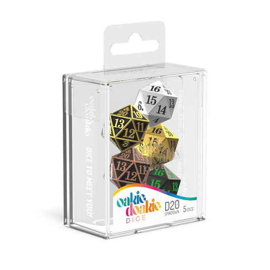 Oakie Doakie - W20 Spindown Set Metal - Würfel-Set aus Metall