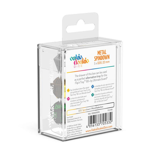 Oakie Doakie - W20 Spindown Set Metal - Würfel-Set aus Metall