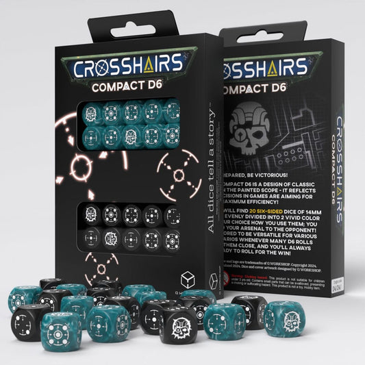 Crosshairs Compact D6 - W6 Würfel-Set - 20 Stück - Q-Workshop - Tabletop