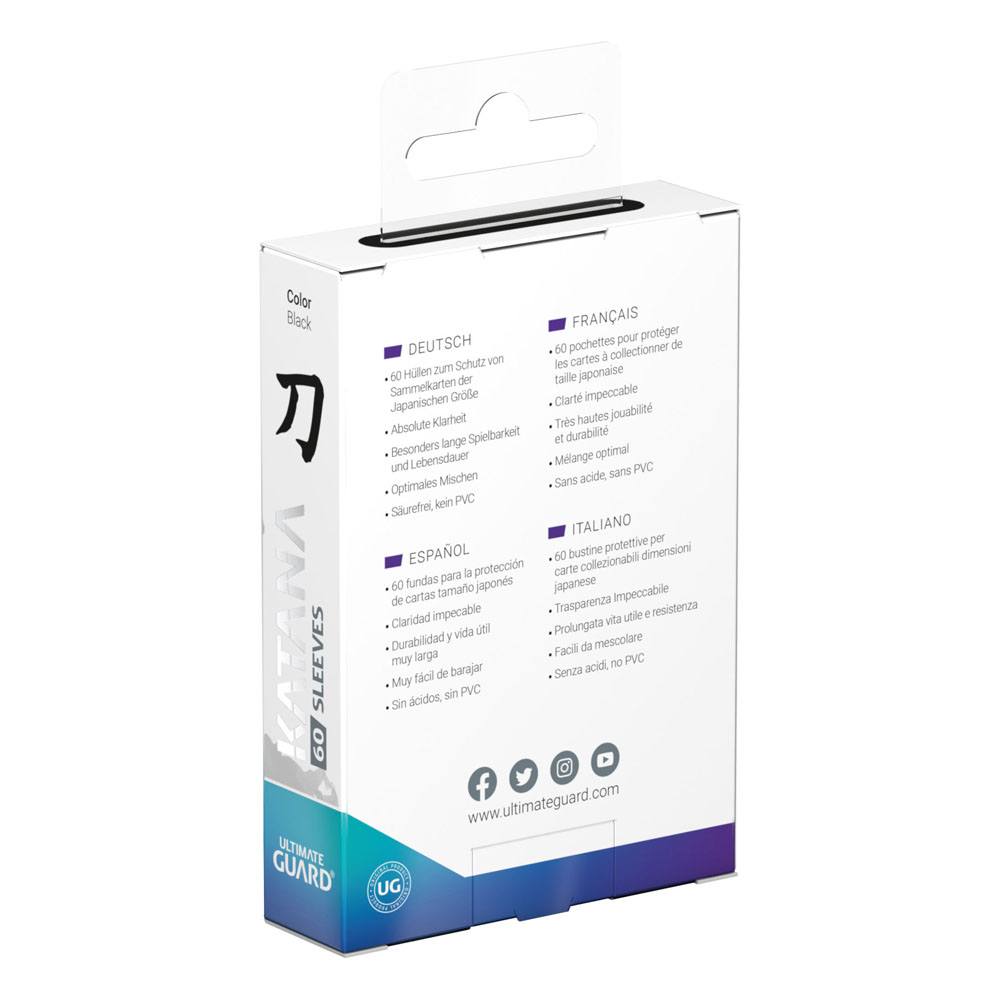 Ultimate Guard - Katana Sleeves 60 Stück - Japanese Size - Black