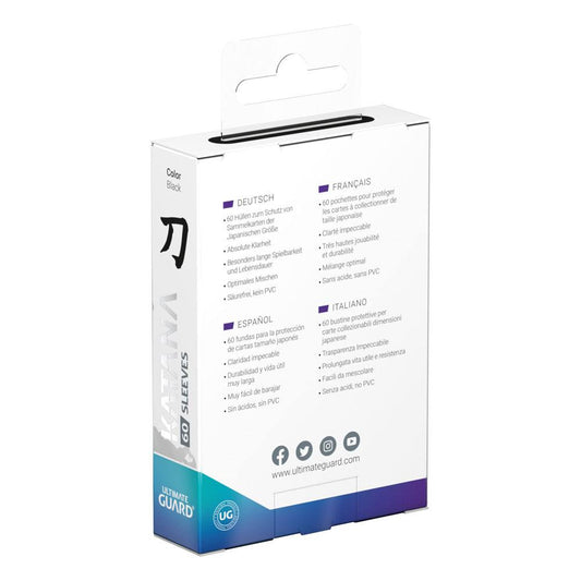 Ultimate Guard - Katana Sleeves 60 Stück - Japanese Size - Black