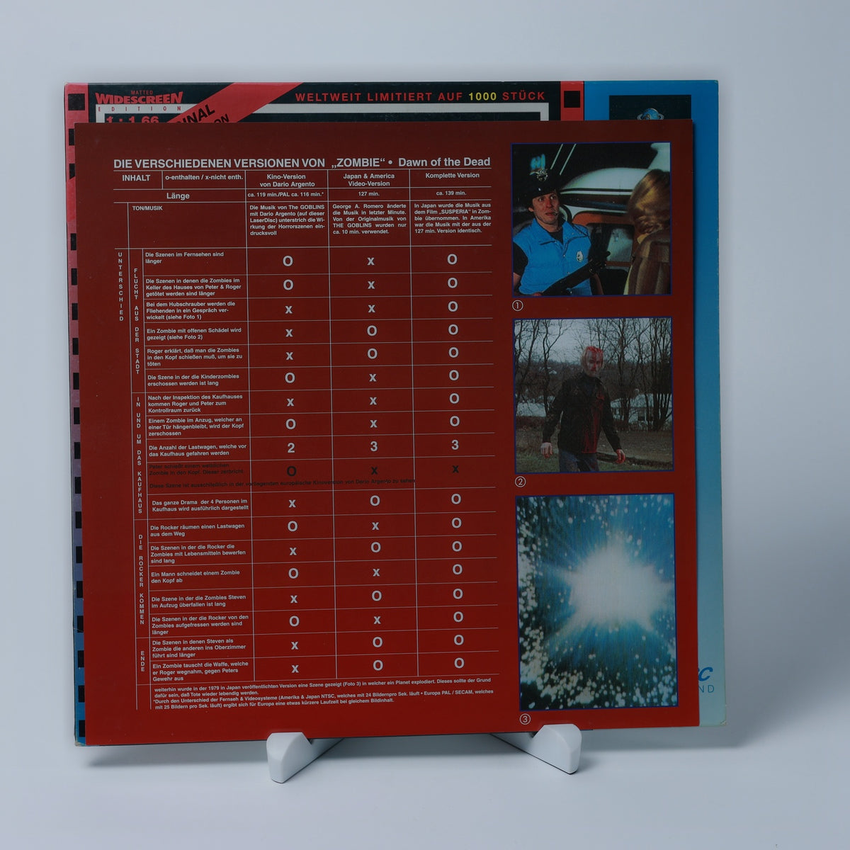 Zombie - Dawn of the Dead - 1995 - Limited Edition - LaserDisc - Zustand Gut